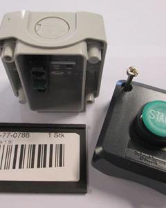 Push-button housing with 1 button